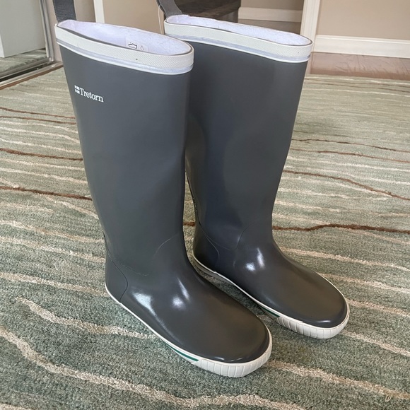 Tretorn Skerry Reslig Gray Rubber Deck Rain Boots Size 5 (36) - Picture 2 of 10